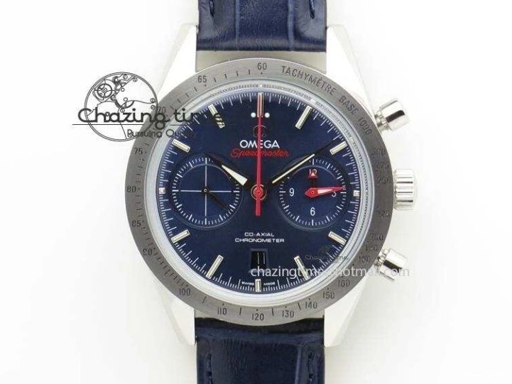0324 Minimalist Speedmaster ’57 Co-Axial SS RG OMF 1:1 Best Edition White Dial On Leather Strap A9300 (Free Leather Strap) 8072